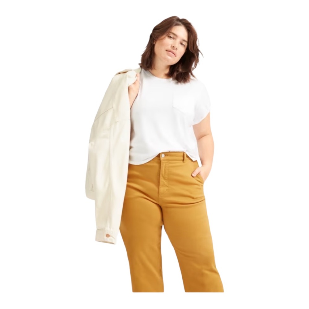 Everlane The Straight Leg Pant golden brown size 0, 25